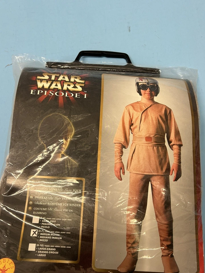 Rubíes 1999 Star Wars Episodio 1 Anakin Skywalker Disfraz Halloween Talla M 5-7 Foto 3 de 4