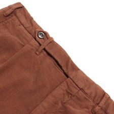 Zanella NWT Chinos / Casual Pants Size 34 US Will In Solid Brown Cotton Blend