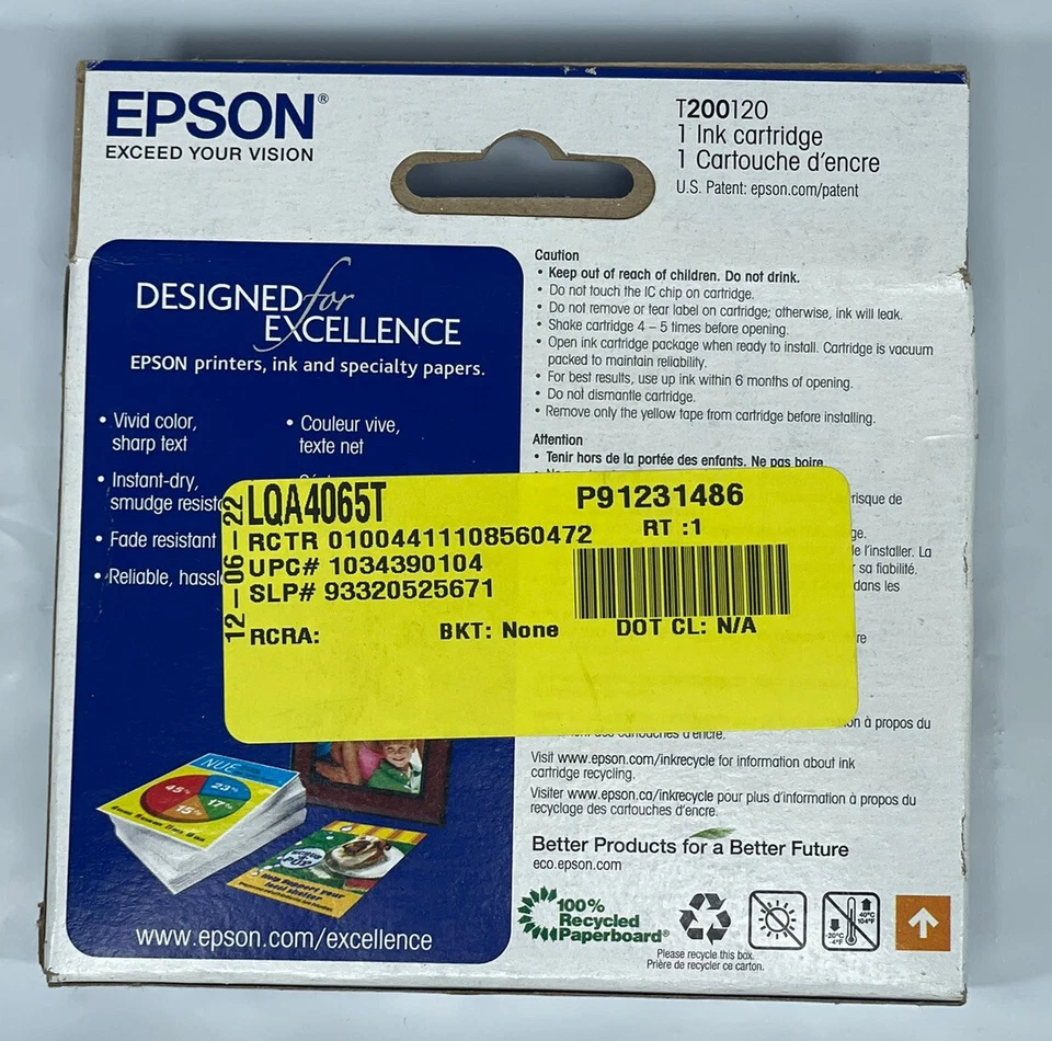 Tinta negra Epson 200 genuina supera tu expresión de visión hogar y fuerza laboral Foto 3 de 3