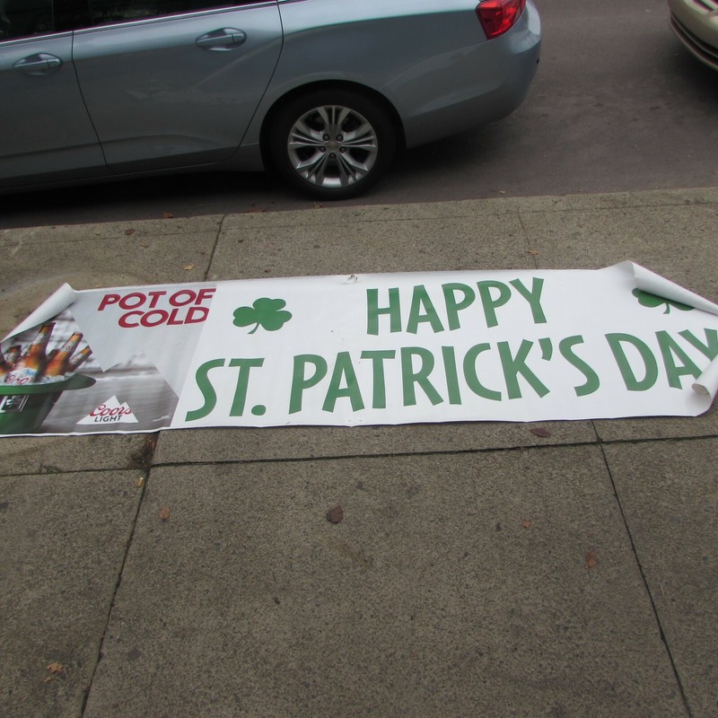 ORIGINAL COORS LIGHT - HAPPY ST. PATRICKS DAY - POT OF GOLD  -  BANNER
