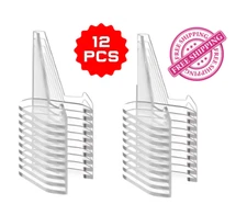 12 PCS Large Clear Plastic Easels Stands Acrylic Coin Stand Holders Displays