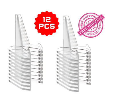 12 PCS Large Clear Plastic Easels Stands Acrylic Coin Stand Holders Displays