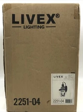 New Livex Lighting 2251-04 Monterey 2 Light Outdoor Wall Lantern in Black *