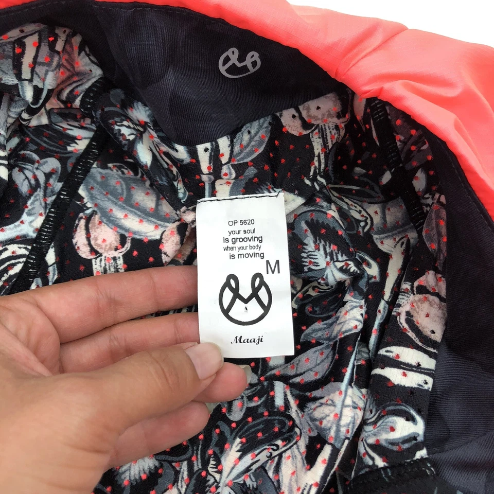 Maaji Women's Enchanted Spirit Blush Bloom Running Reversible Jacket Sz M - Image 3 of 4