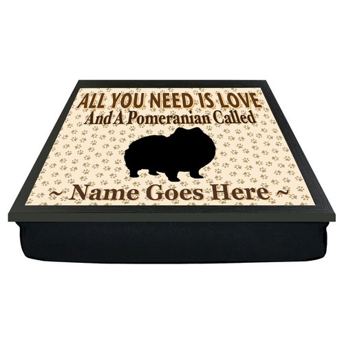 ALL YOU NEED IS LOVE & A DOG Personalised Cushion Laptop Lap Dinner Tray Gift - Picture 42 of 56