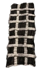 Cejon Womens Black and Gray Infinity Scarf Winter Casual One Size EUC