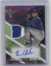 2019 Topps Fire #FAP-BK Brad Keller Fire Autograph Patch Magenta #/10