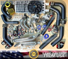 Twin Turbo Charger Kit Tt Black For Sbc Corvette Camaro Firebird Blazer Tahoe Ck Twin Turbo Charger Kit Tt Black For Sbc Corvette Camaro Firebird Blazer Tahoe Ck
