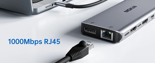 4K60Hz USB C Hub Type-C to Dual HDMI,Laptop Docking Station with DP RJ45 USB3.1 - 第 14/21 張圖片