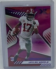JAYLEN WADDLE 2021 PANINI CHRONICLES XR DRAFT PICKS PURPLE RC #D 07/49