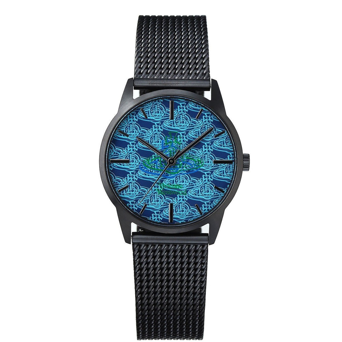 Vivienne Westwood Flat Watch Blue Black Japan made Unisex Vivienne Westwood Flat Watch Blue Black Japan made Unisex