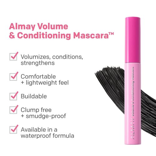 Almay Volumen & Konditionierung Mascara. Pflegt & stärkt. 010 SCHWÄRZESTE SCHWARZ - Bild 3 von 10