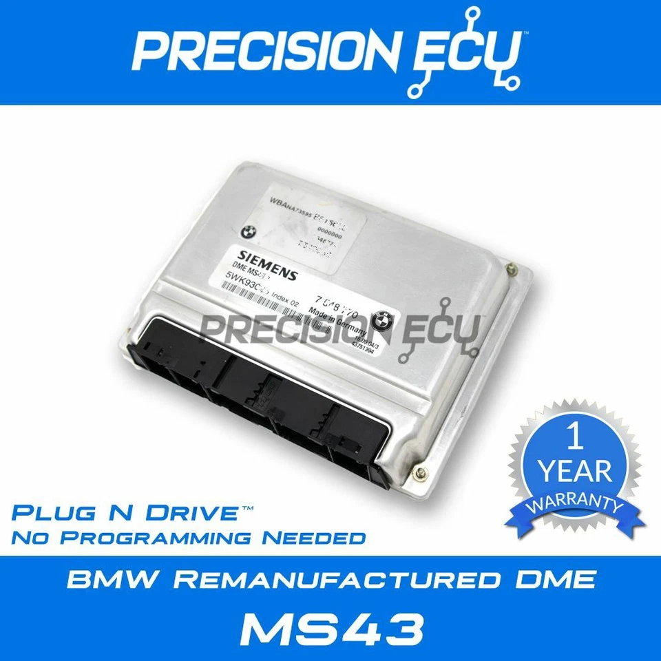 BMW 320i 325i 330i 320xi 2000-2005 325xi 330xi E46 MS43 RMFD DME Plug n' Drive Foto 2 de 4