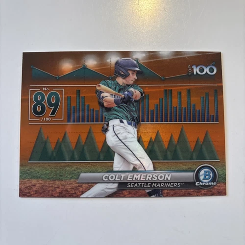2024 Bowman Chrome Top 100 Colt Emerson BTP-89 Orange /25
