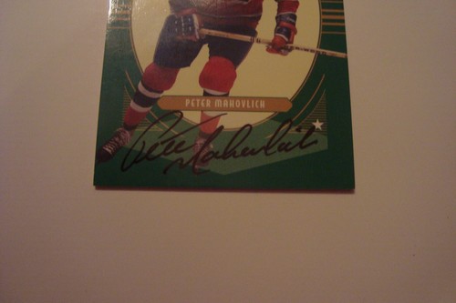 2001 02 ITG PARKHURST AUTOGRAPHED CARD Pete Mahovlich /90 - Picture 2 of 3
