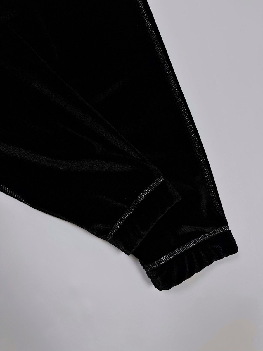 Trapstar Black Velor Velvet Set Tracksuit Sweatshirt + Pants Women
