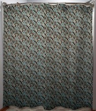 Brown Teal Paisley Shower Curtain