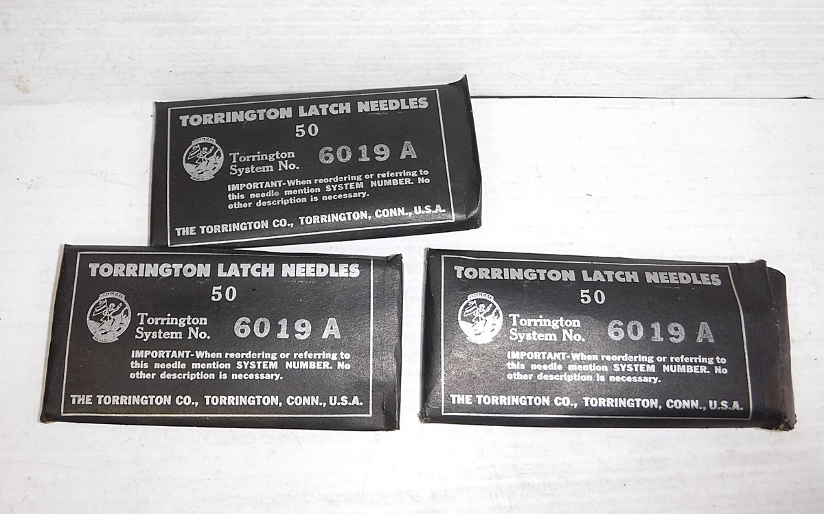 【needles】contiskirt　オリエンタル Torrington 6019 A Knittting Machine Latch Needles Lot of 150