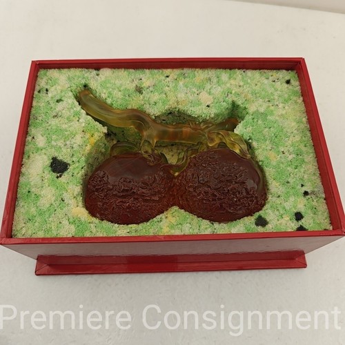 Liuligongfang Crystal Twin Blessing Fruits #832/3600 Original Box Wedding Gift - Picture 7 of 11