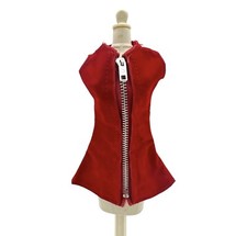 VTG 1970s MEGO Maddie Mod Fashions Red ZIP ZAPPER Dress Fits 11.5  Doll 1743