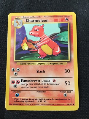 ポケモンカード Charmeleon 英語版 24/102シャドーレス初期 charmeleon 24/102 shadow base set uncommon possible psa6 | eBay