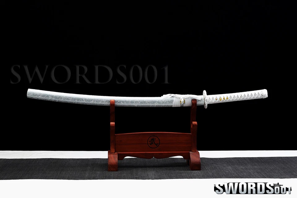 hand forged Clay Tempered Japanese Sword 银龙 Samurai Katana T10 Steel sharp blade - Image 2 of 4