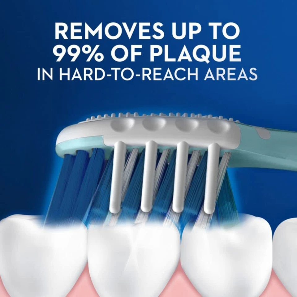 Oral B Crossaction All In One Toothbrush Pack Of 6 Multicolor Plaque Removal - Image 2 of 4