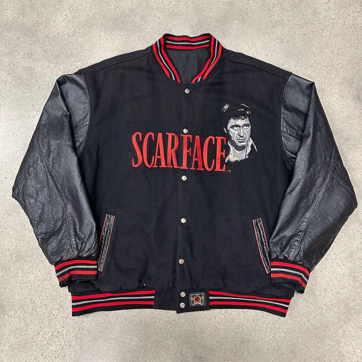 Vintage Jeff Hamilton Scarface Rare Reversible Jacket | eBay Vintage Jeff Hamilton Scarface Rare Reversible Jacket | eBay