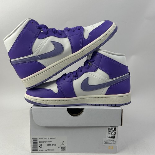 Nike Air Jordan 1 Mid Retro WMNS “Action Grape” BQ6472-504 Women's 8 New - Picture 3 of 6