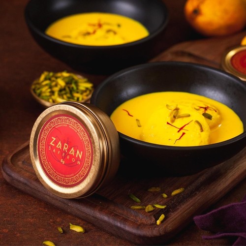Especia de azafrán superior 5 g - Hilos aromáticos para todos los usos culinarios en lata de regalo - Imagen 5 de 8