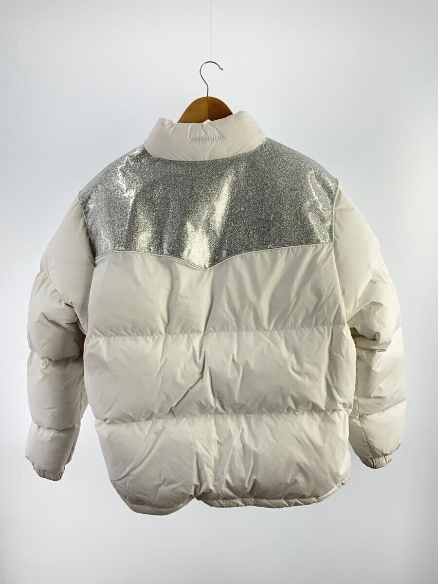 Supreme WHT 22AW Glitter Yoke Down Puffer Jacket Nylon White Supreme WHT 22AW Glitter Yoke Down Puffer Jacket Nylon White