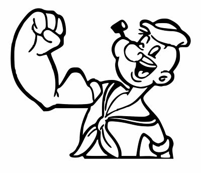 POPEYE Vinyl Auto Aufkleber Wandkunst Laptop Fun Aufkleber 