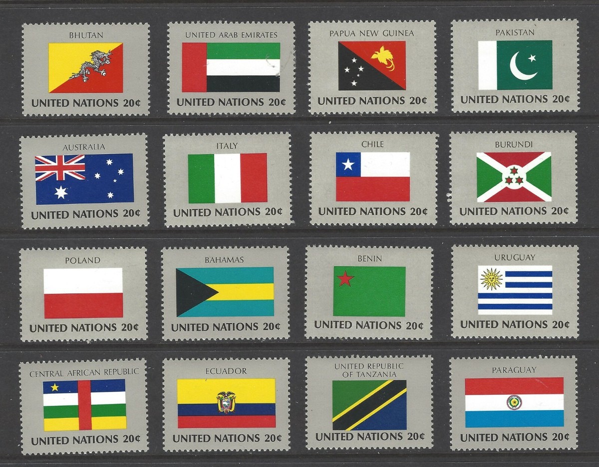 UNITED NATIONS, NEW YORK, # 425-440, MNH, 1984 FLAGS | eBay