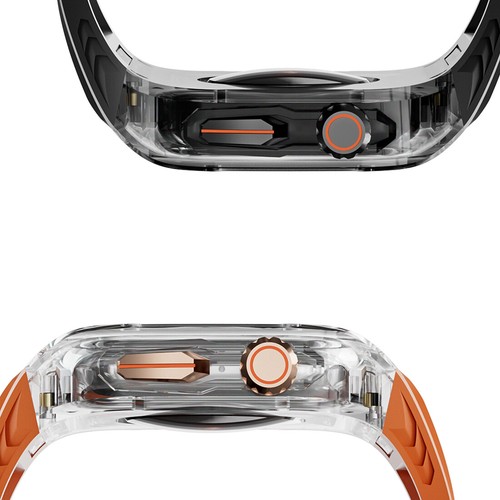 Custodia Trasparente Cinturino Silicone per Apple Watch Ultra e Ultra2 49mm 40/41/44/45mm - Foto 38 di 63