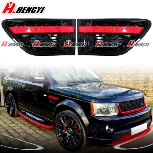 Black&Red Side Fender Vent Grille Air Intake For Range Rover Sport L320 10-2013 - Bild 2 von 12