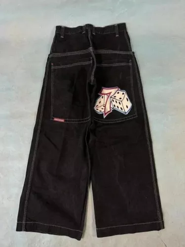 Unisex JNCO Hip-Hop Baggy Freizeit Skateboard Denim Retro weites Bein Hose Jeans - Bild 9 von 36