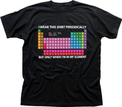 The Big Lebowski in my Element Periodensystem schwarzes T-Shirt 9117