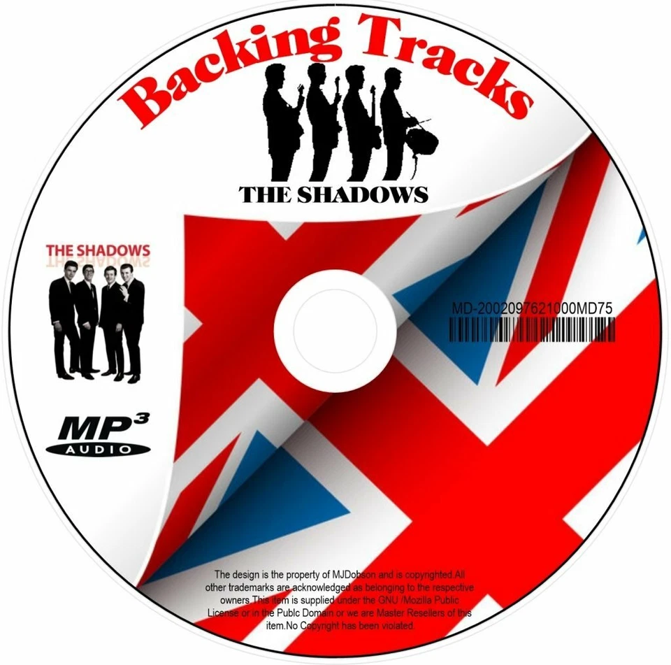 Backing Shadows MP3 CD | Hank Marvin & The Shadows Guitar Backing Tracks - Image 3 of 4