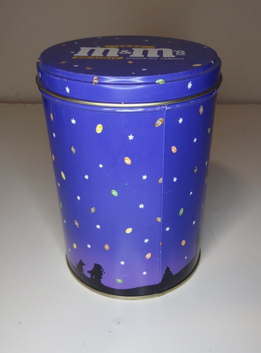 Vintage 1988 Peanut M&M Tin Can Empty Can Great For Collectors