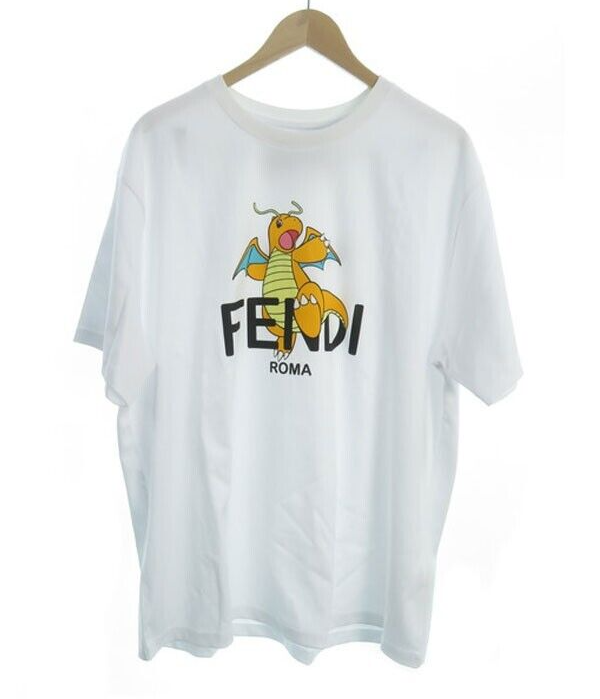 FENDI x Pokemon FRGMT Fragment T-Shirt Size XXL White Cotton 