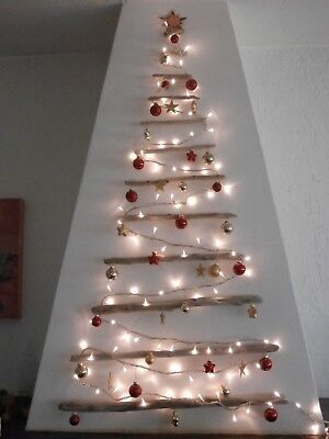 Albero Di Natale In Legno Shabby.Albero Di Natale 1 23m Da Parete Legno Di Mare Appendere Shabby Chic Deco Muro Ebay