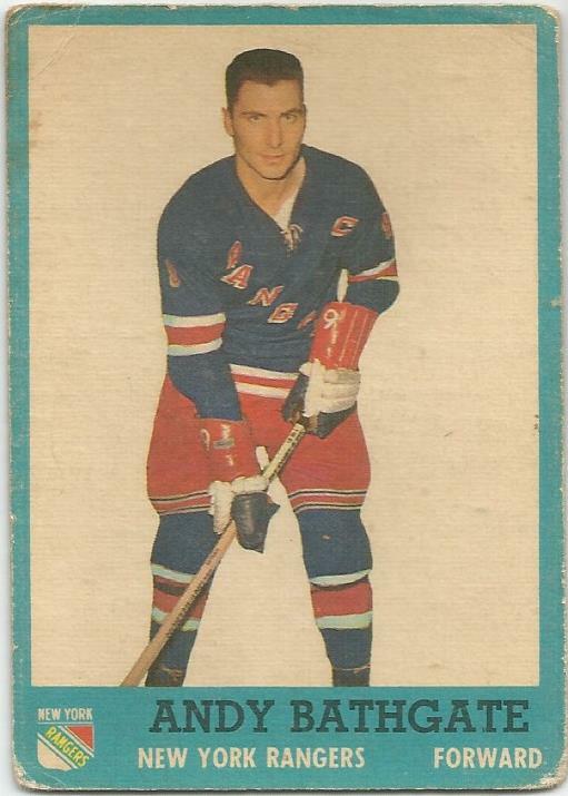 1962-63 Topps Andy Bathgate #52 New York Rangers fair condition
