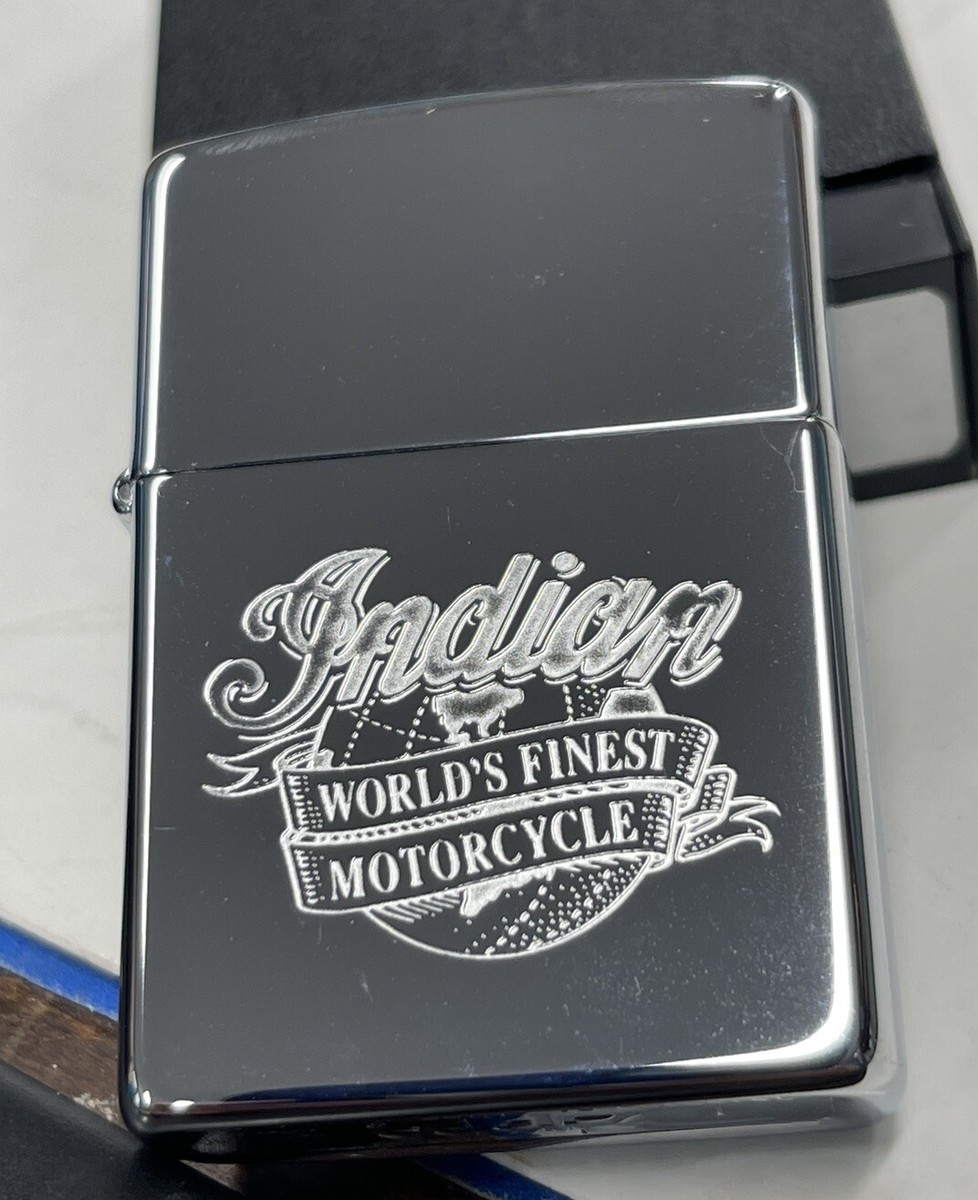 ZIPPO 1995 INDIAN MOTORCYCLE WORLD'S FINEST GLOBE LIGHTER