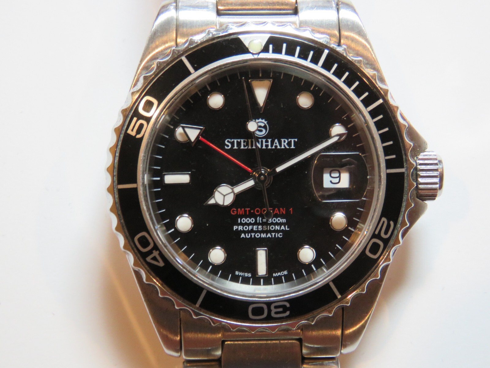 Steinhart GMT 42mm Automatic Watch, Diver Bezel, GMT-OCEAN 1
