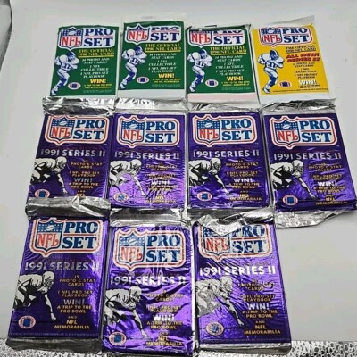 1990-1991 NFL PRO SET Cards 11 Packs 161 Cards Total Sealed | eBay