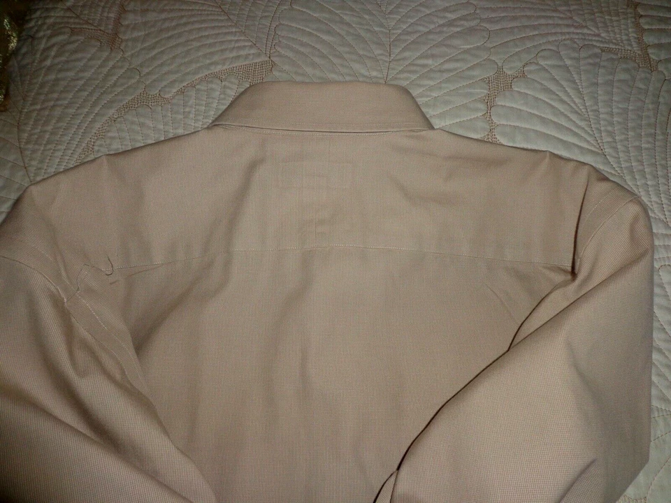 NORDSTROM Smart Care Dress Shirt Men's Brown Dotted Sz 16.5/33 100% Cotton $79 - Image 4 of 4