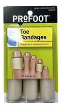 ProFoot Toe Bandages One Size 3 ct