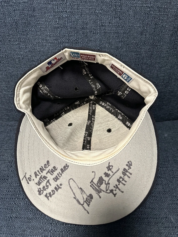 佩德罗·马丁内斯亲笔签名签名波士顿红袜新时代美国职棒大联盟棒球帽 — 第 3/3 张图片