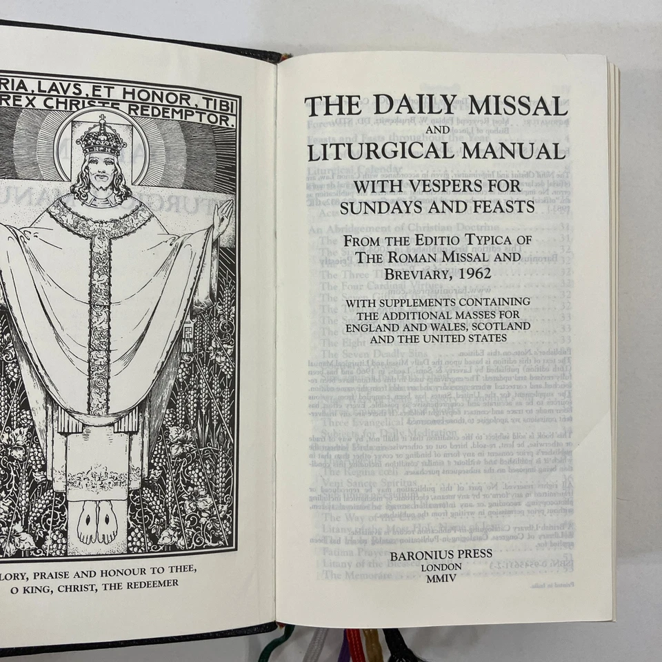The Daily Missal and Liturgical Manual English & Latin Ed Baronius Press 2004 - Image 2 of 4