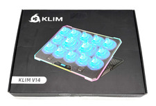 KLIM V14 Laptop Cooling Pad LCD Screen Display RGB Lighting - Black